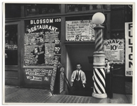 Berenice Abbott Signed 14 x 11 Photograph of Blossom Restaurant, 103 Bowery between Grand and Hester Streets
